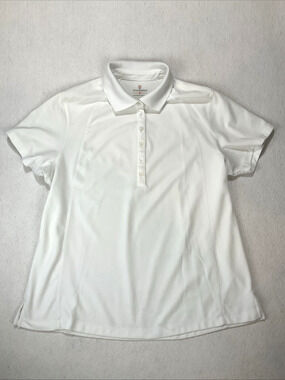 Golf America Women's White Short Sleeve Polo Golf Shirt Size XL